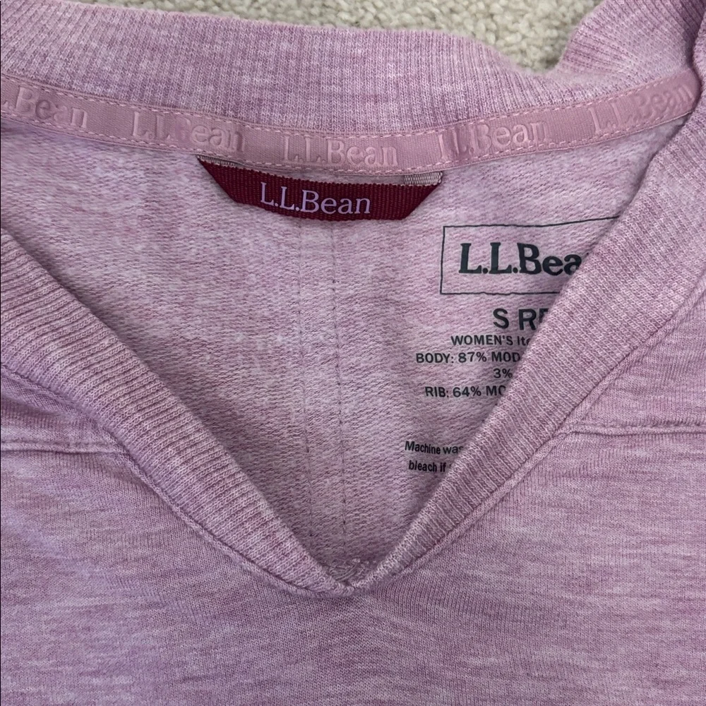 L.L. Bean Pink V-Neck Top - Picture 2 of 3